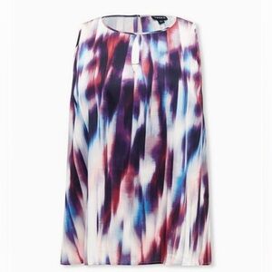NWT: Torrid Size 2x Multi Tie-Dye Stripe Shine Gauze Swing Tank